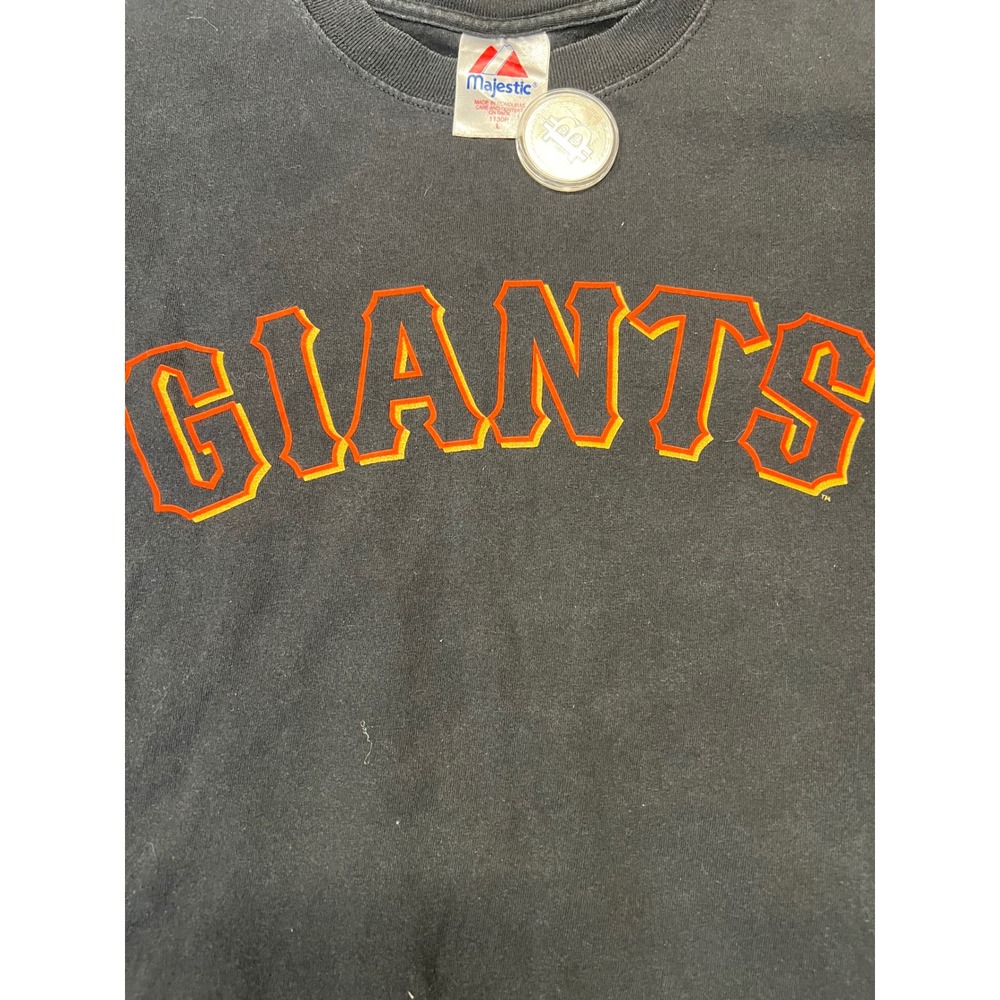 Majestic Barry Bonds San Francisco Giants 25 Black T-Shirt Mens Large vintage - Picture 4 of 5
